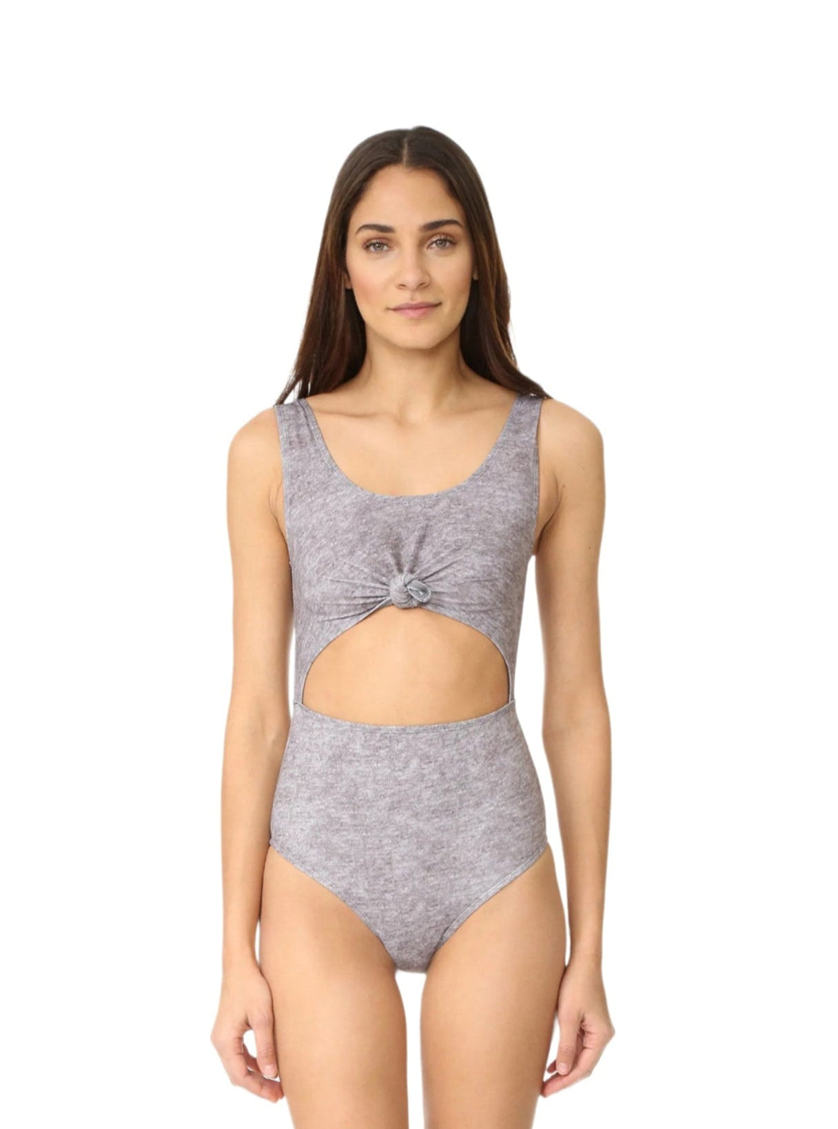 KNOT ONE PIECE - GREY HEATHER