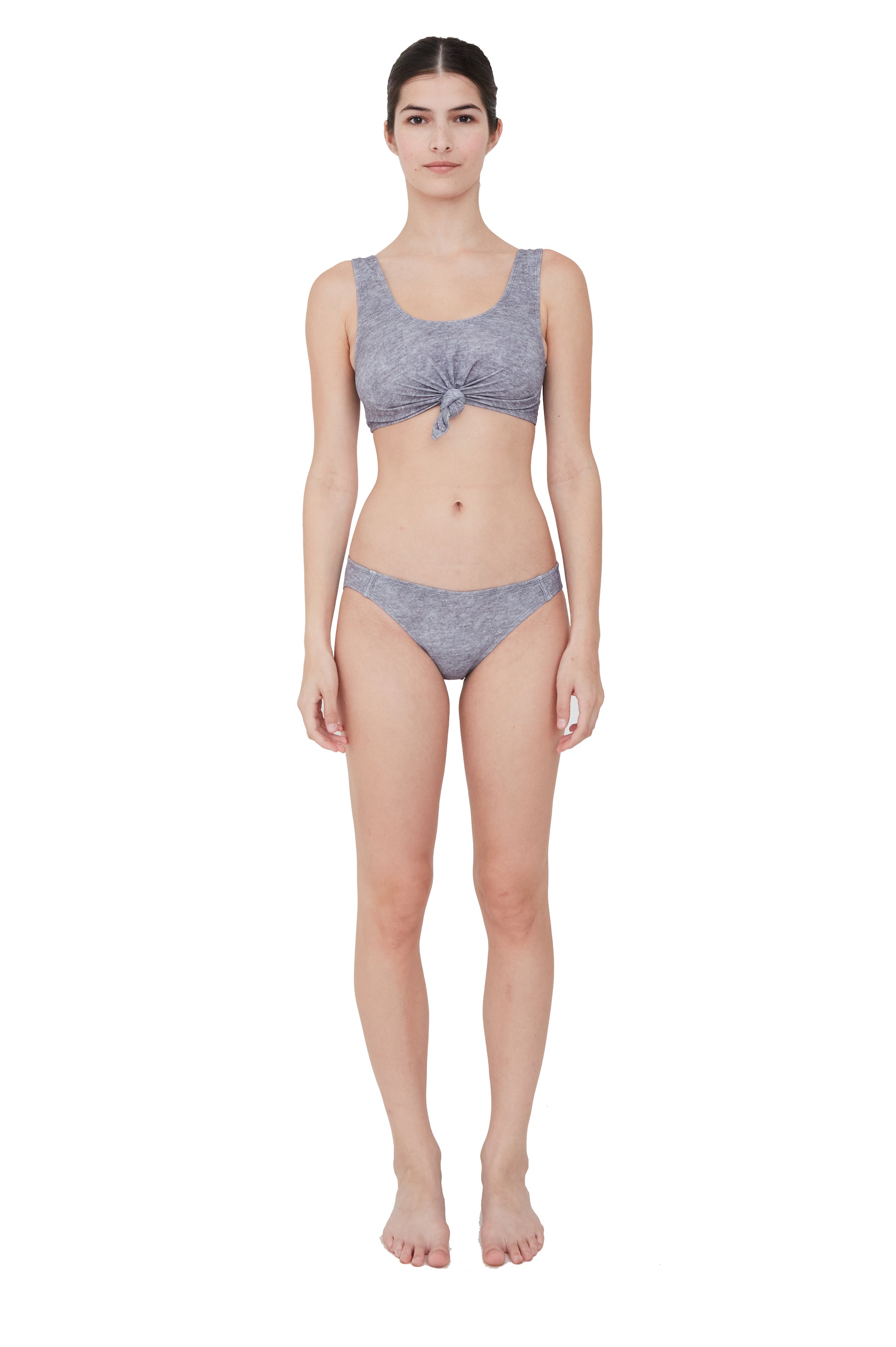 KNOT TOP - GREY HEATHER