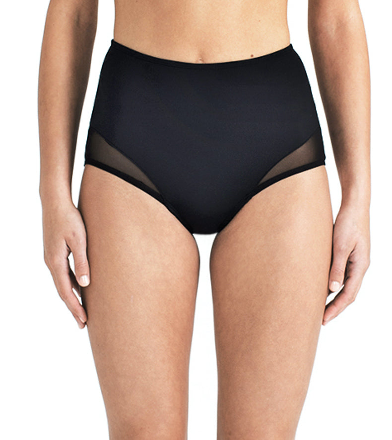 HIGH WAIST BOTTOM - BLACK MESH